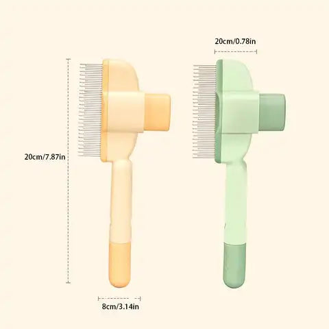 Pet Grooming Brush One-Click Hair Removal Anti-Mite Tool