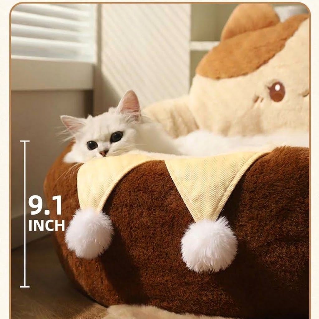 Round Pet Sofa Bed Winter Warm Deep Sleep Cushion
