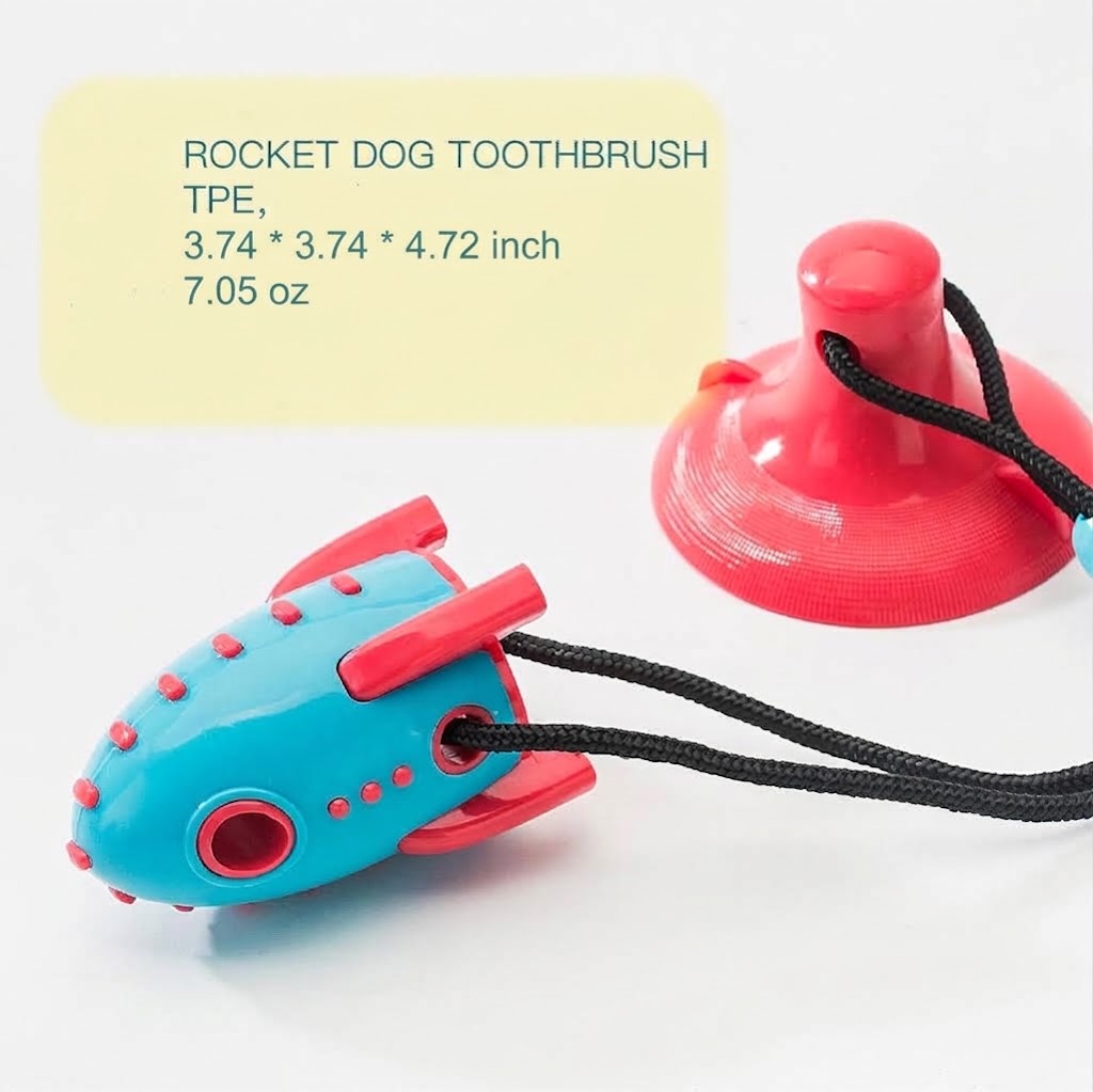 Rocket Pet Treat Dispenser Durable Bite-Resistant Toy